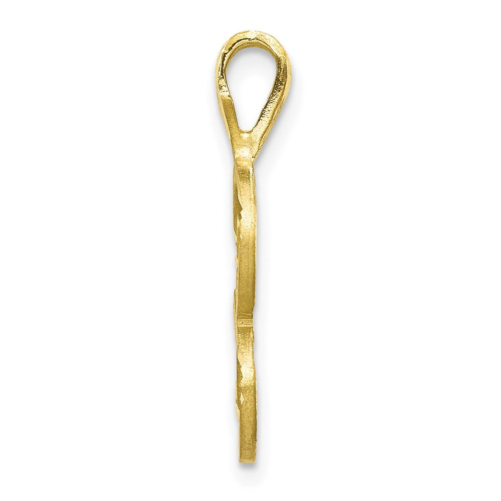 Million Charms 10K Yellow Gold Themed Alphabet Letter Initial S Charm
