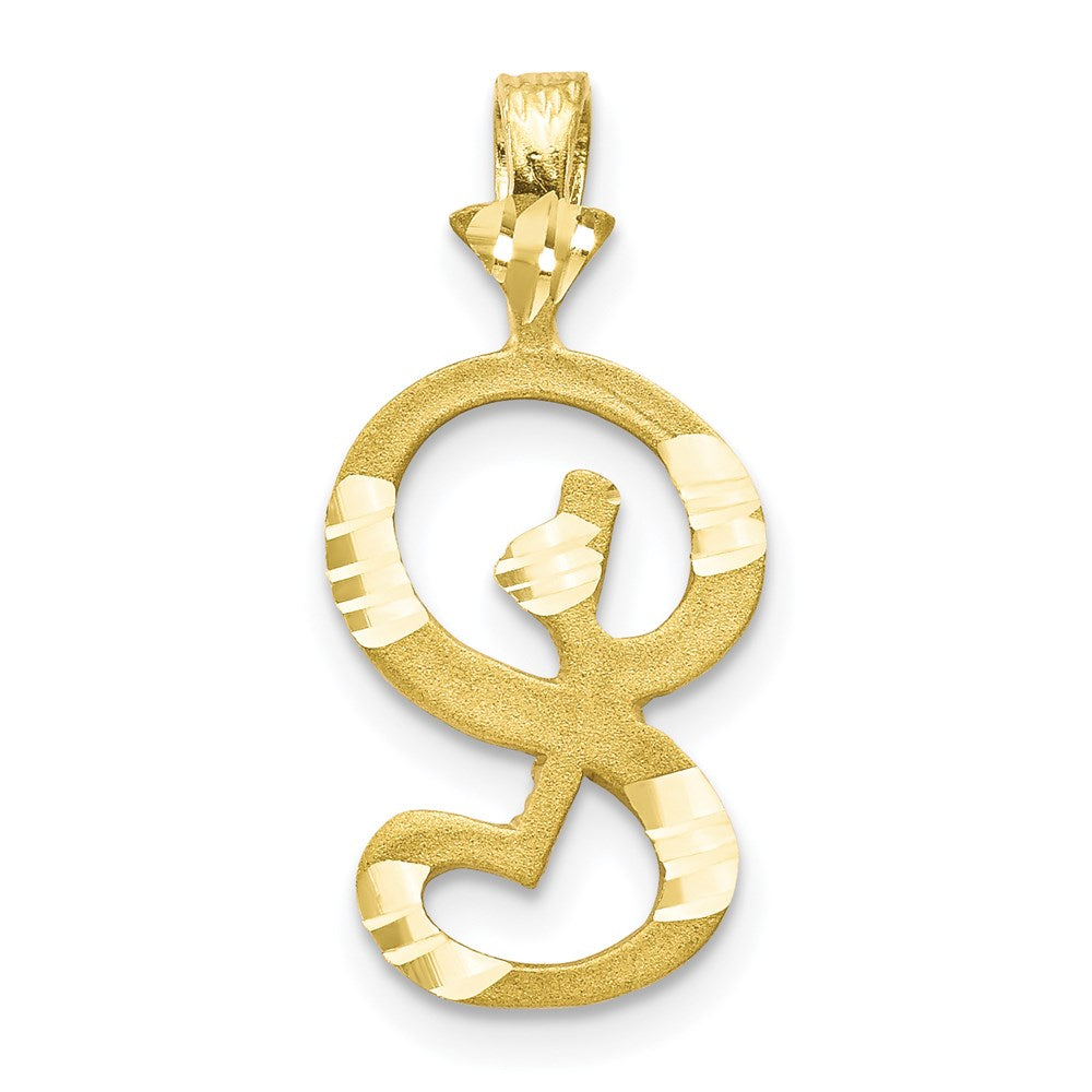 Million Charms 10K Yellow Gold Themed Alphabet Letter Initial S Charm
