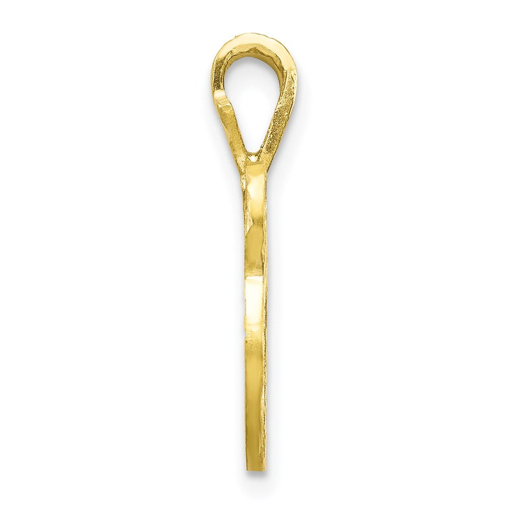 Million Charms 10K Yellow Gold Themed Alphabet Letter Initial V Charm