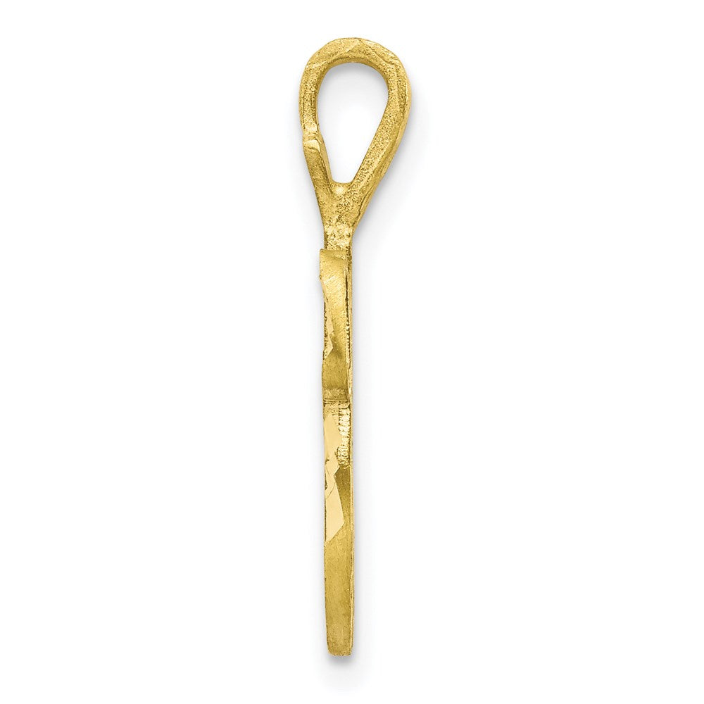 Million Charms 10K Yellow Gold Themed Alphabet Letter Initial W Charm