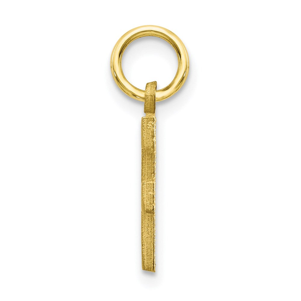 Million Charms 10K Yellow Gold Themed Alphabet Letter Initial F Charm