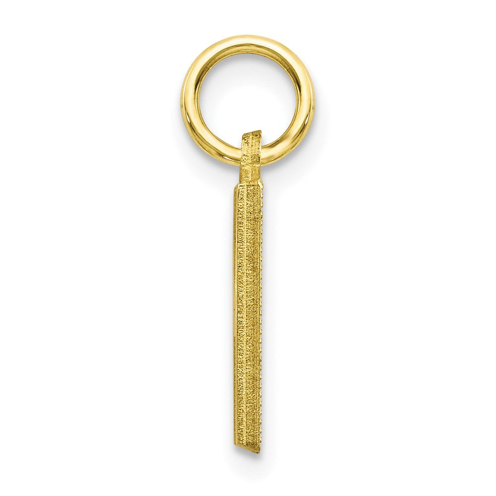Million Charms 10K Yellow Gold Themed Alphabet Letter Initial H Charm