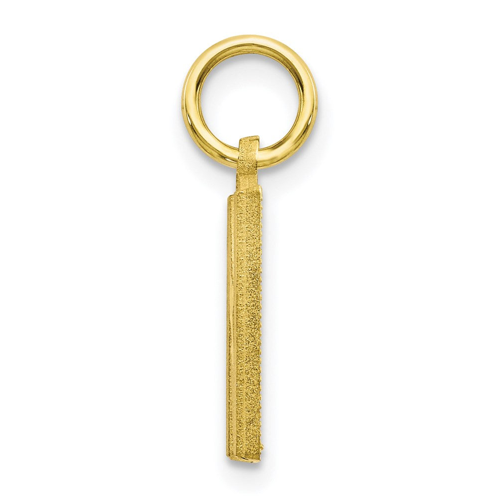 Million Charms 10K Yellow Gold Themed Alphabet Letter Initial N Charm