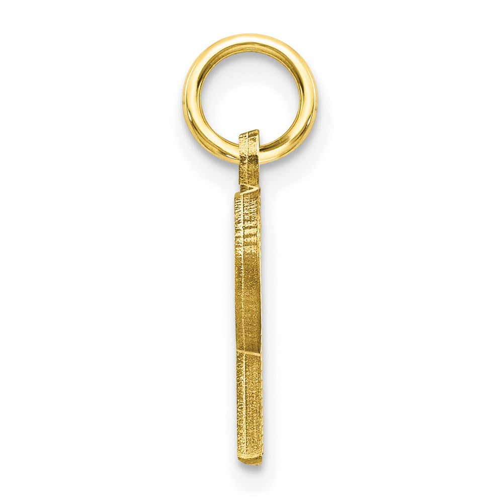 Million Charms 10K Yellow Gold Themed Alphabet Letter Initial R Charm