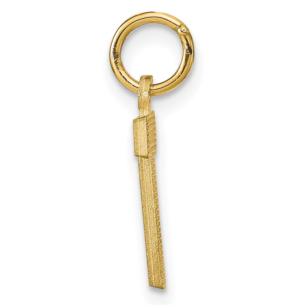 Million Charms 10K Yellow Gold Themed Alphabet Letter Initial T Charm