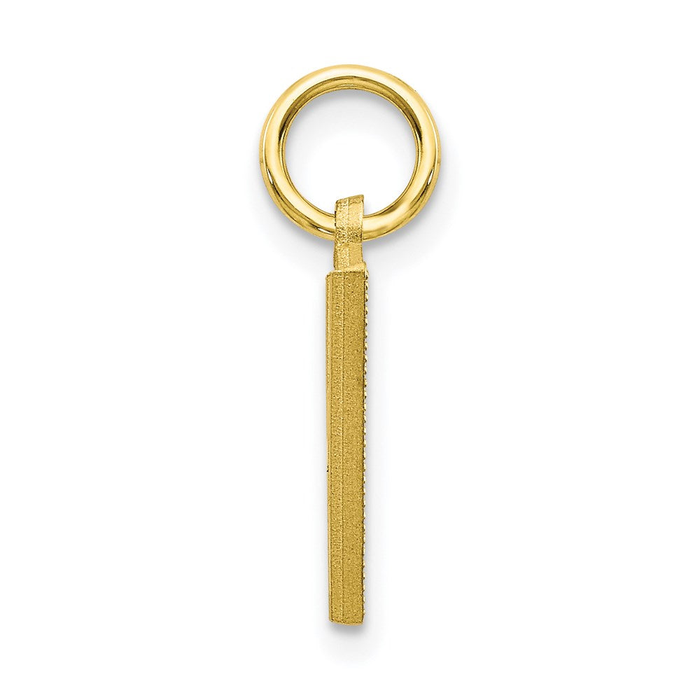 Million Charms 10K Yellow Gold Themed Alphabet Letter Initial V Charm