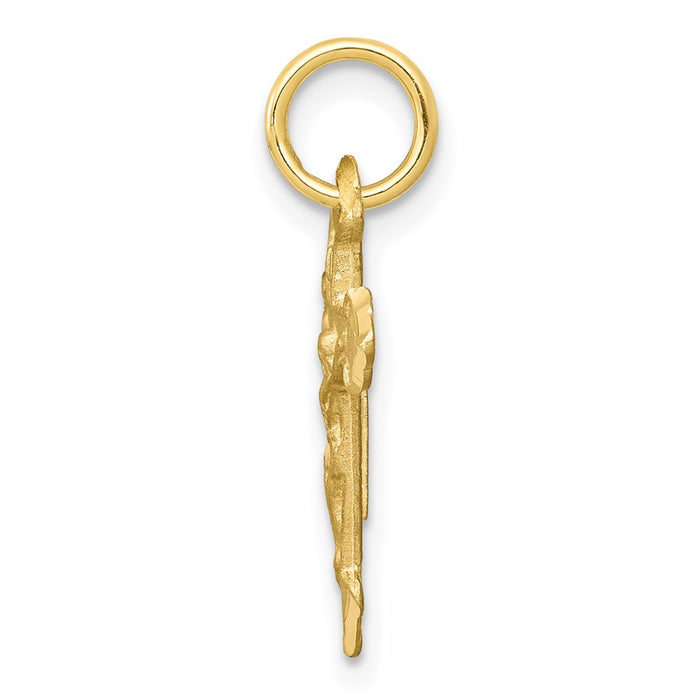 Million Charms 10K Yellow Gold Themed Relgious Crucifix Charm