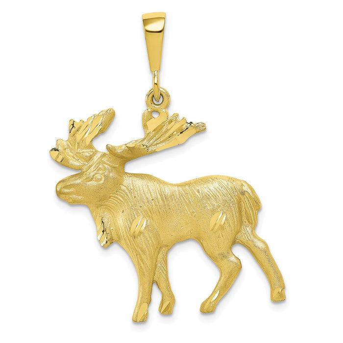 Million Charms 10K Yellow Gold Themed Moose Charm