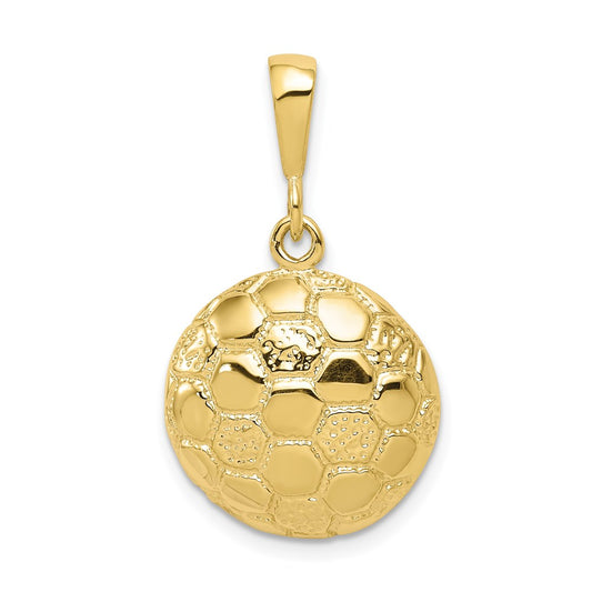 Million Charms 10K Yellow Gold Themed Sports Soccer Ball Charm