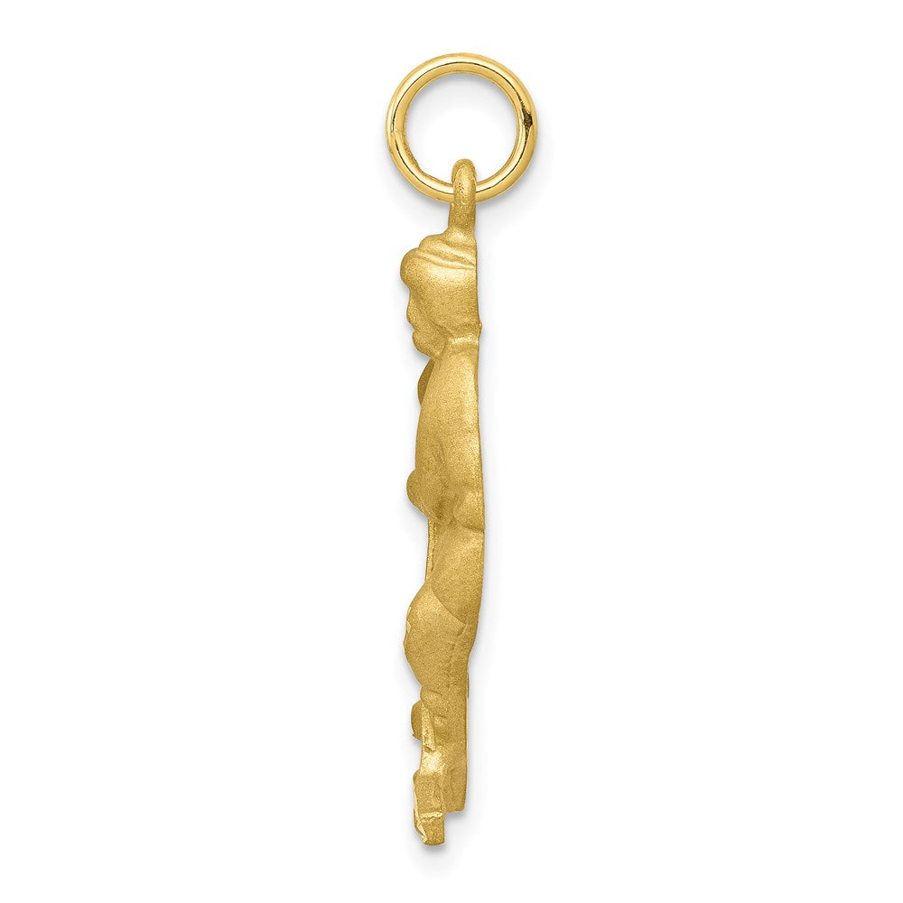 Million Charms 10K Yellow Gold Themed Sports Hockey Player Charm