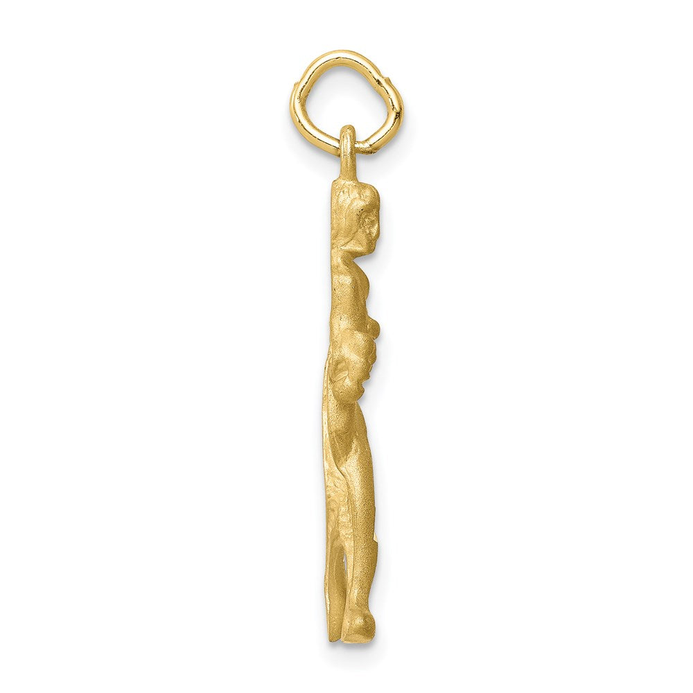 Million Charms 10K Yellow Gold Themed Solid Sports Runner Charm