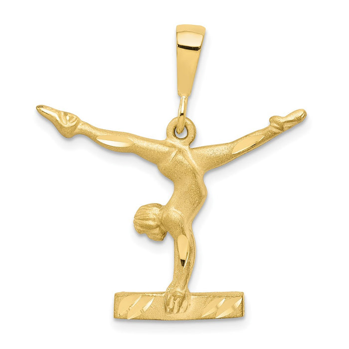 Million Charms 10K Yellow Gold Themed Solid Gymnast Charm