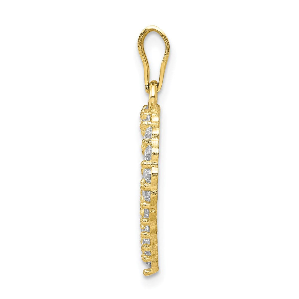 Million Charms 10K Yellow Gold Themed (Cubic Zirconia) CZ Heart Pendant