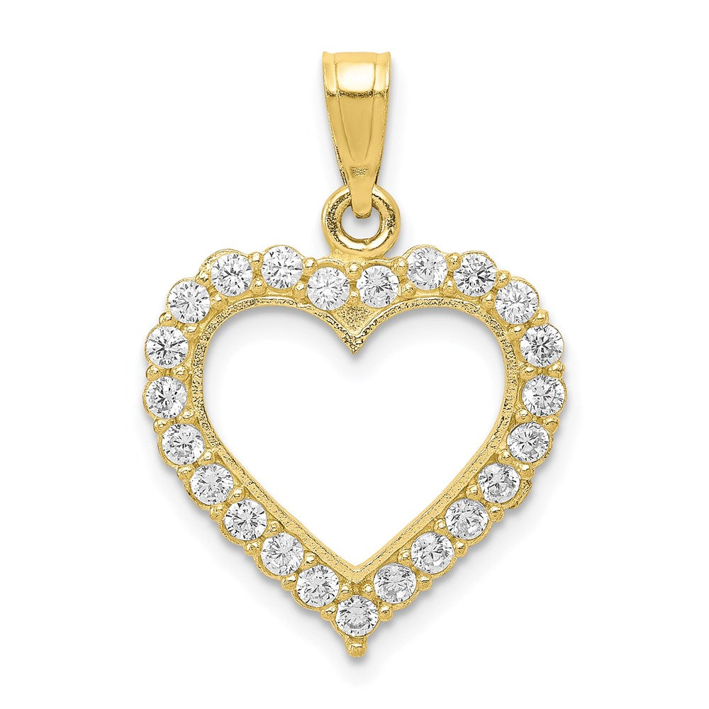 Million Charms 10K Yellow Gold Themed (Cubic Zirconia) CZ Heart Pendant