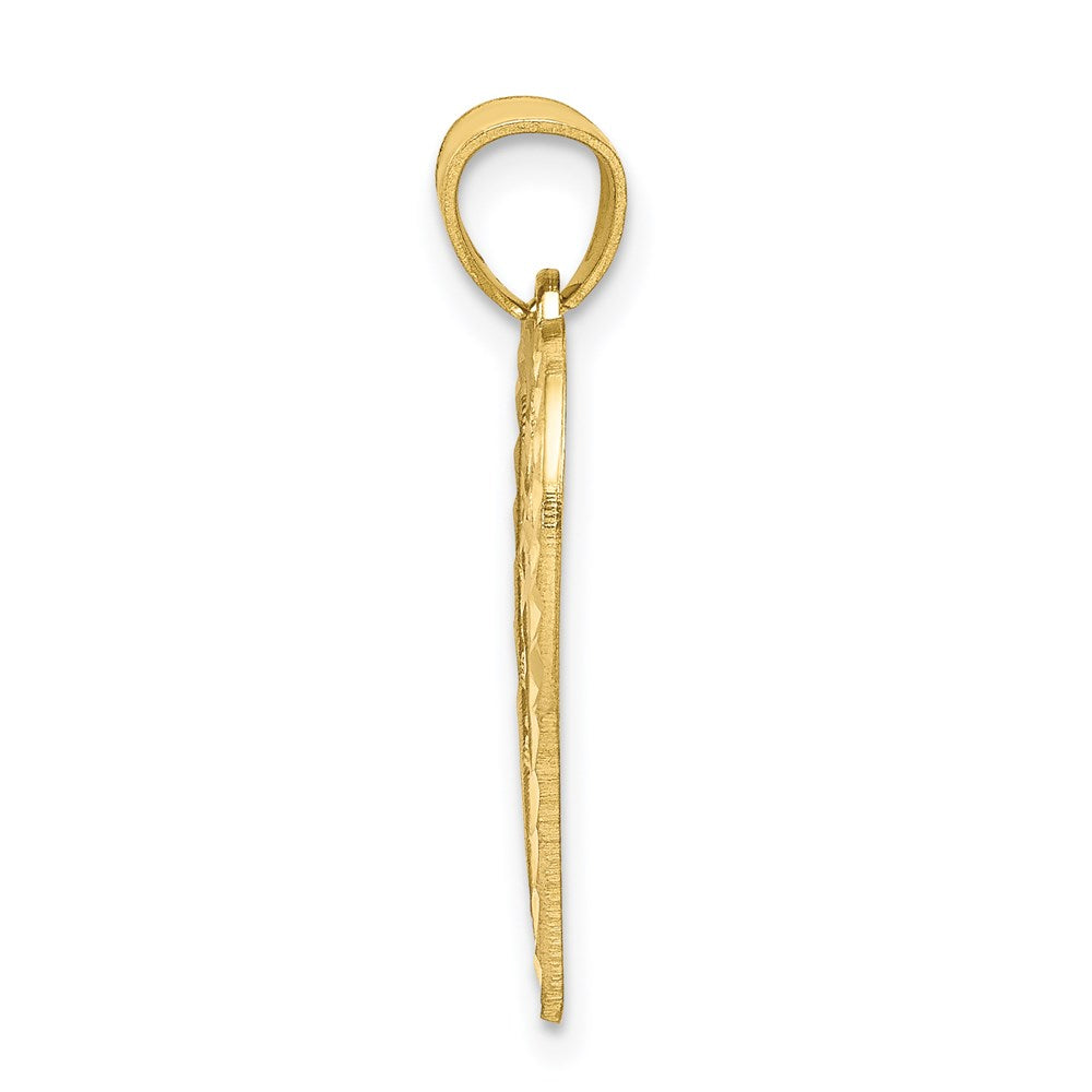 Million Charms 10K Yellow Gold Themed, Rhodium-plated Heart Pendant