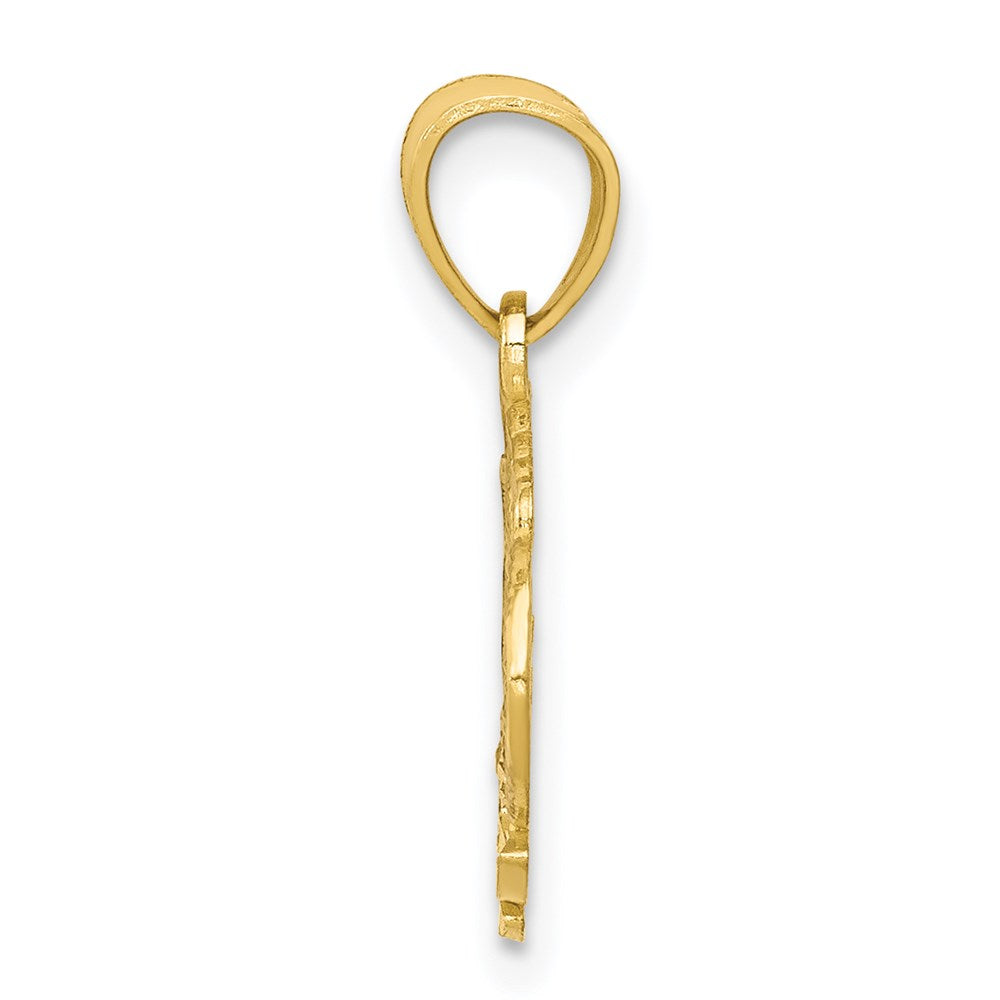 Million Charms 10K Yellow Gold Themed, Rhodium-plated #1 Mom Charm