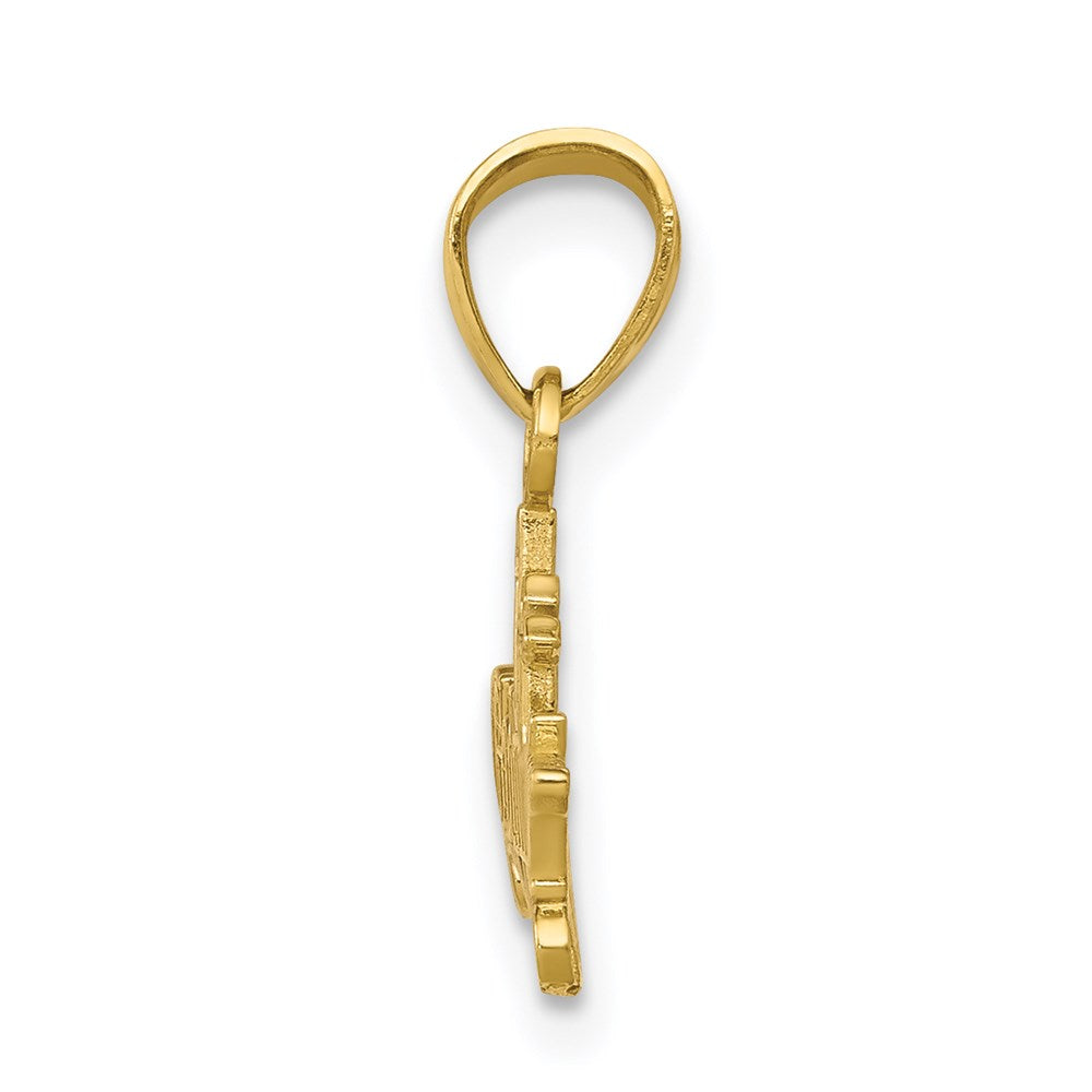 Million Charms 10K Yellow Gold Themed, Rhodium-plated #1 Godmother Charm