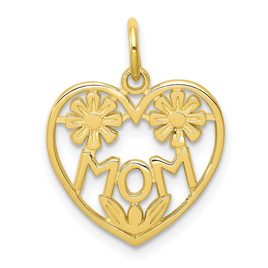 Million Charms 10K Yellow Gold Themed Mom Charm