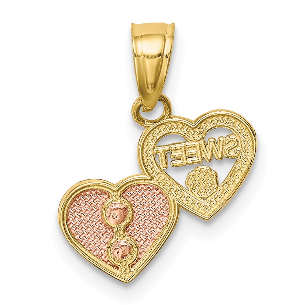 Million Charms 10K Two-Tone & White Rhodium-plated Small Sweet 16 Birthday Charm