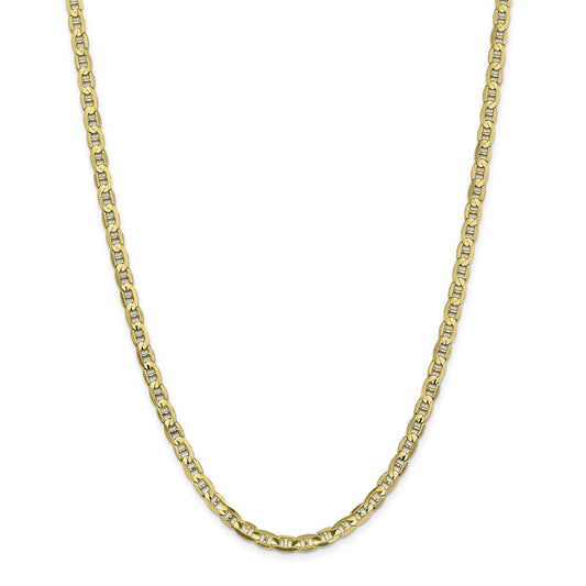 Million Charms 10k Yellow Gold, Necklace Chain, 4.5mm Concave Anchor Chain, Chain Length: 22 inches
