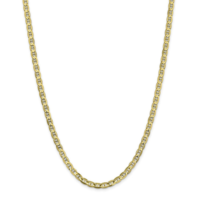 Million Charms 10k Yellow Gold, Necklace Chain, 4.5mm Concave Anchor Chain, Chain Length: 22 inches