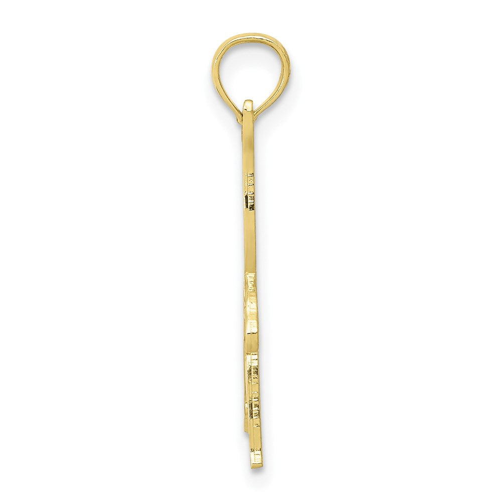 Million Charms 10K Yellow Gold Themed Solid Polished Gymnast Pendant