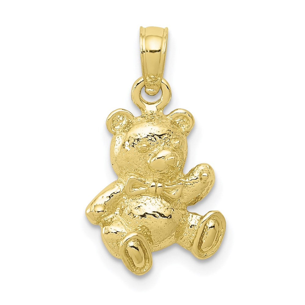 Million Charms 10K Yellow Gold Themed Teddy Bear Charm