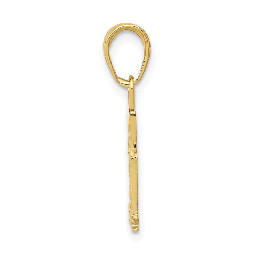 Million Charms 10K Yellow Gold Themed Cruise Ship Pendant