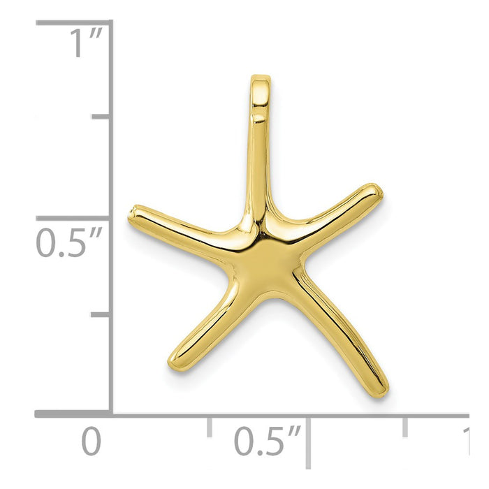 Million Charms 10K Yellow Gold Themed Dancing Nautical Starfish Charm