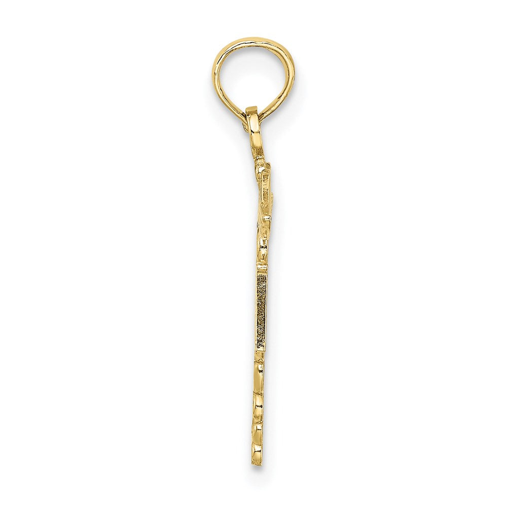 Million Charms 10K Yellow Gold Themed RN (Registered Nurse) Caduceus Pendant