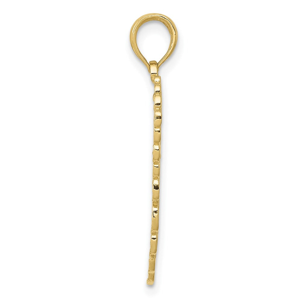 Million Charms 10K Yellow Gold Themed Angel Wing Pendant