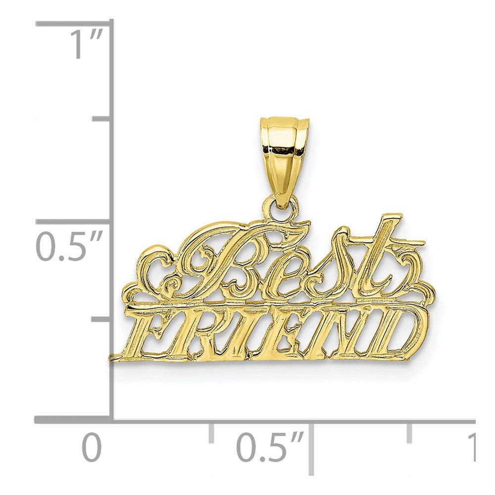 Million Charms 10K Yellow Gold Themed Best Friend Pendant