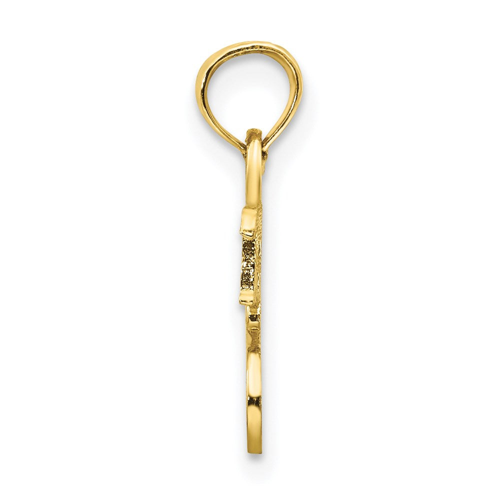 Million Charms 10K Yellow Gold Themed Sweet 16 Birthday Pendant
