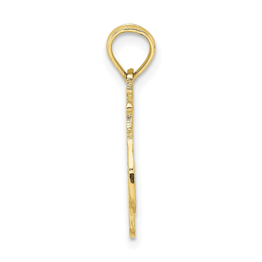 Million Charms 10K Yellow Gold Themed #1 Wife Pendant