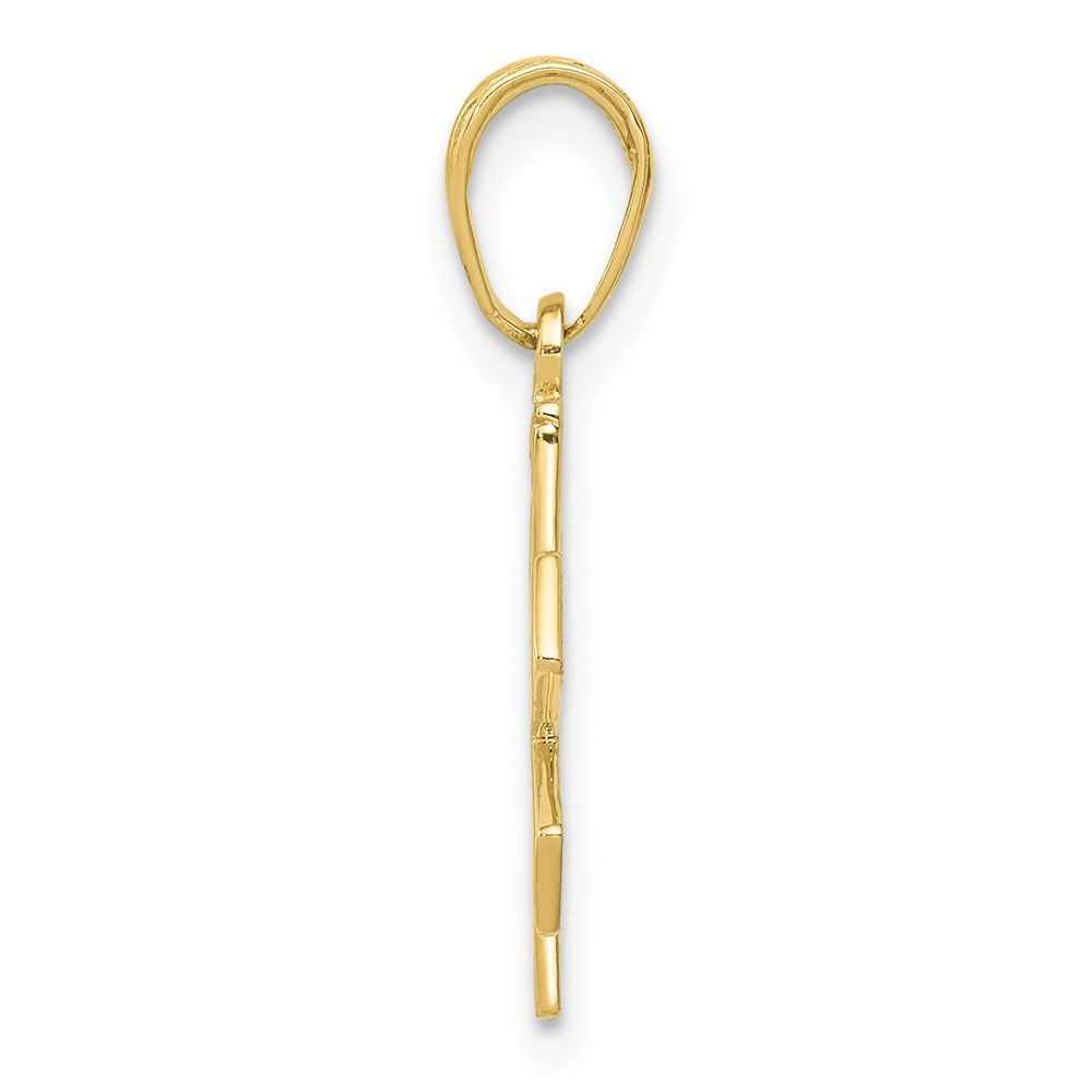 Million Charms 10K Yellow Gold Themed Paramedic/Emt Symbol Pendant