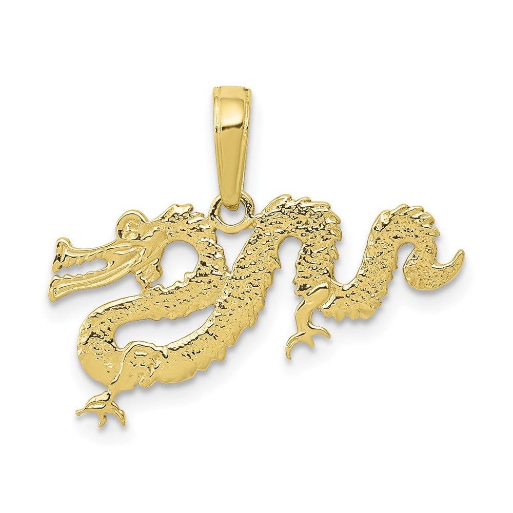 Million Charms 10K Yellow Gold Themed Dragon Pendant