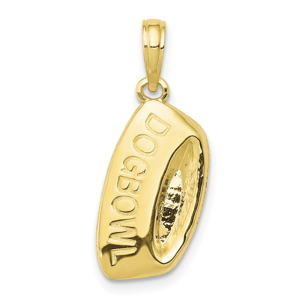 Million Charms 10K Yellow Gold Themed Dog Bowl Pendant