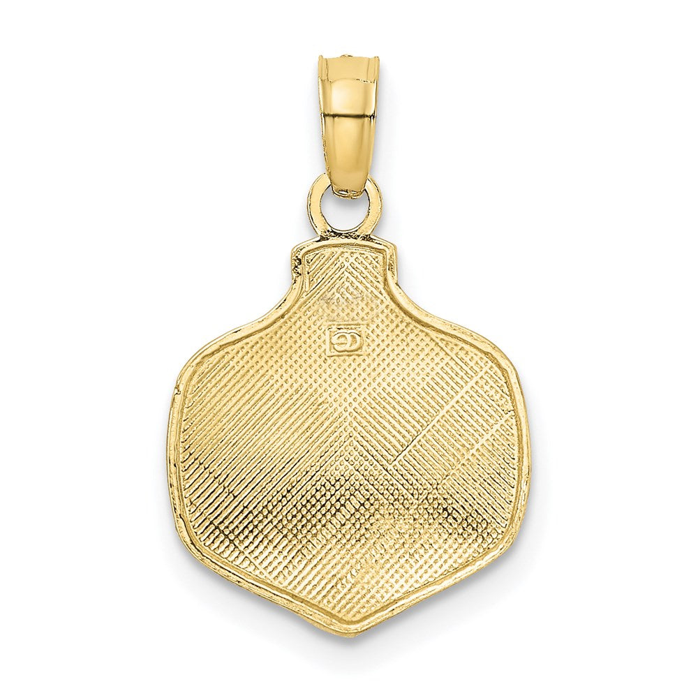 Million Charms 10K Yellow Gold Themed Our First Christmas Ornament Pendant