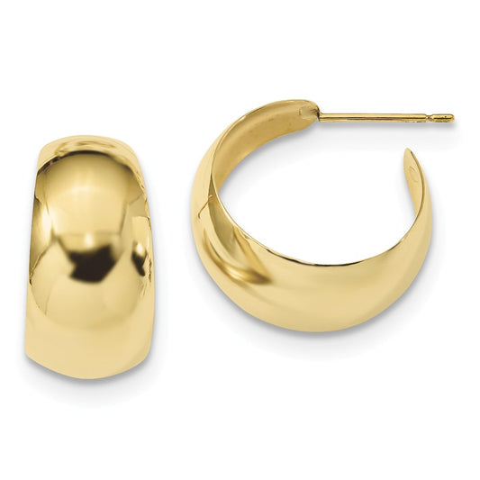Million Charms 10k Yellow Gold Small Hoop Earrings, 18.53mm x 10.1mm