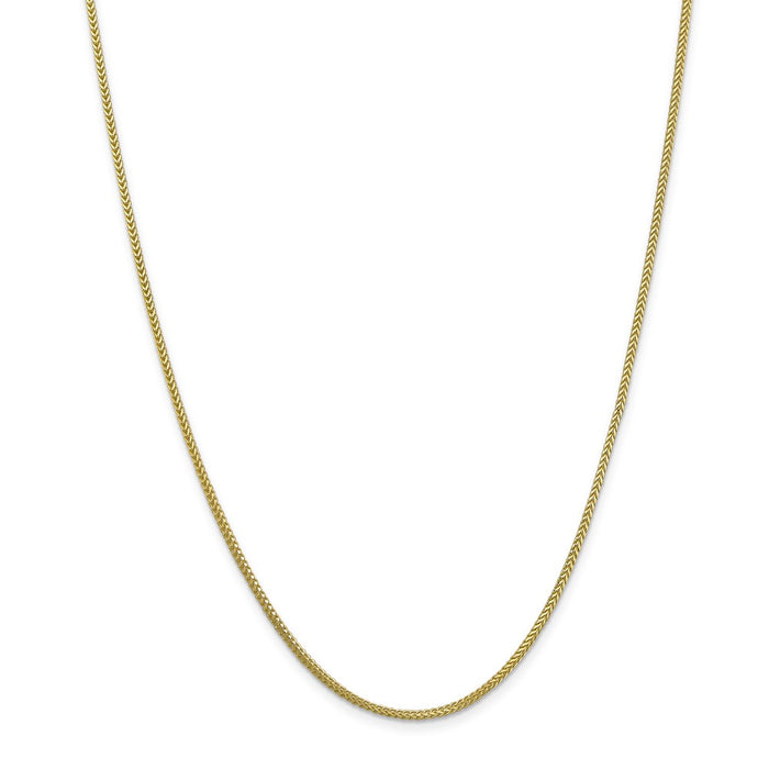 Million Charms 10k Yellow Gold, Necklace Chain, 1.3mm Franco Chain, Chain Length: 18 inches