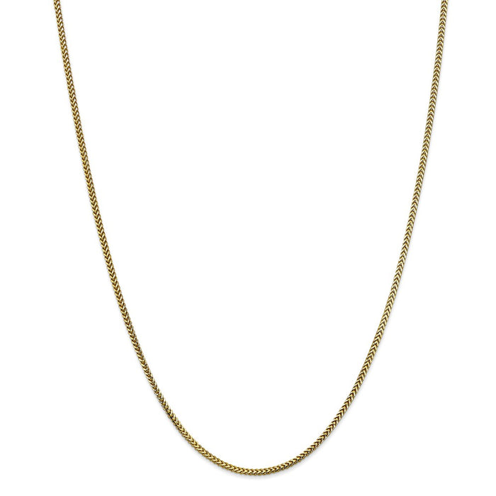 Million Charms 10k Yellow Gold, Necklace Chain, 1.5mm Franco Chain, Chain Length: 18 inches