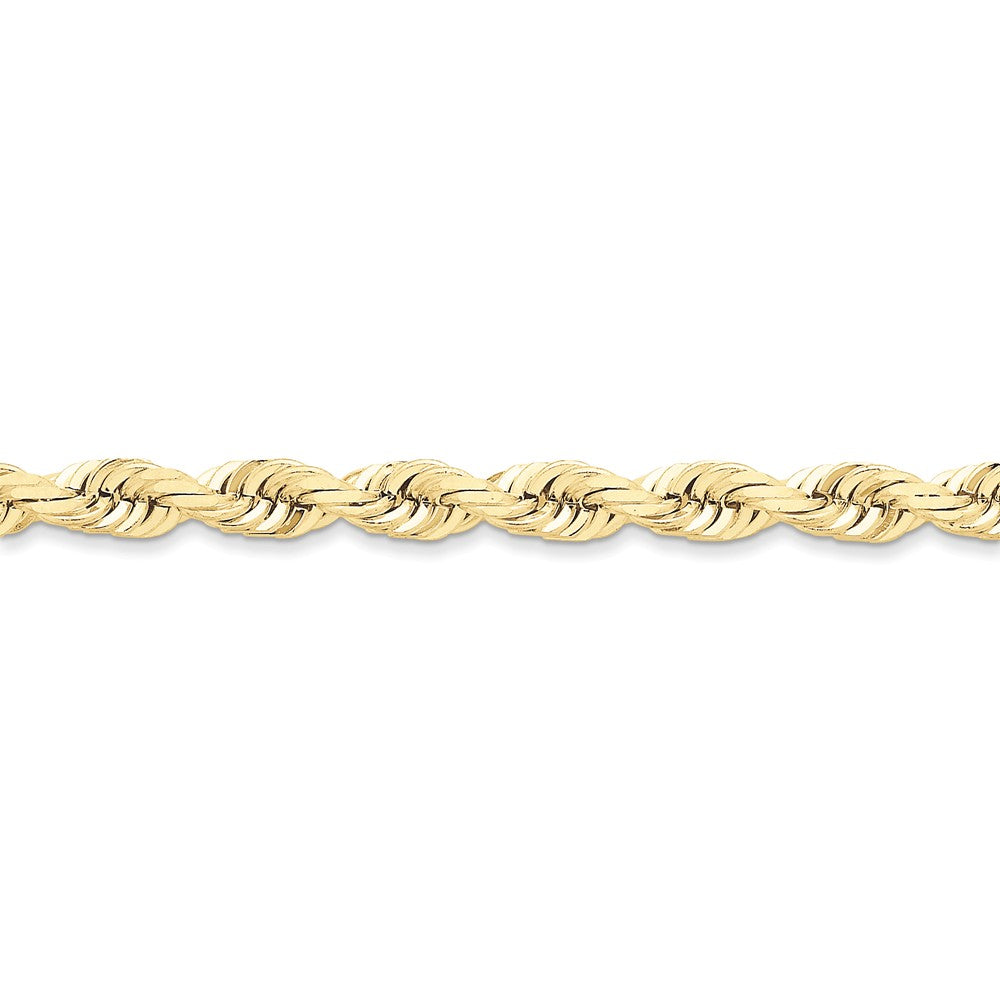 Million Charms 10k Yellow Gold 7mm Diamond-cut Rope Chain, Chain Length: 9 inches