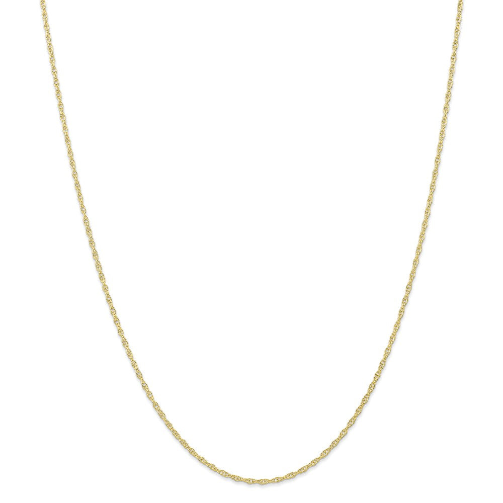 Million Charms 10k Yellow Gold, Necklace Chain, 1.35mm Carded Cable Rope Chain, Chain Length: 18 inches