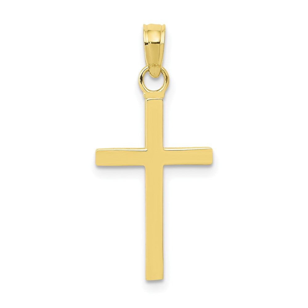 Million Charms 10K Yellow Gold Themed 3-D Relgious Cross Pendant