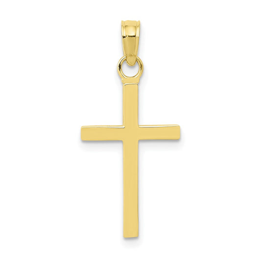 Million Charms 10K Yellow Gold Themed 3-D Relgious Cross Pendant