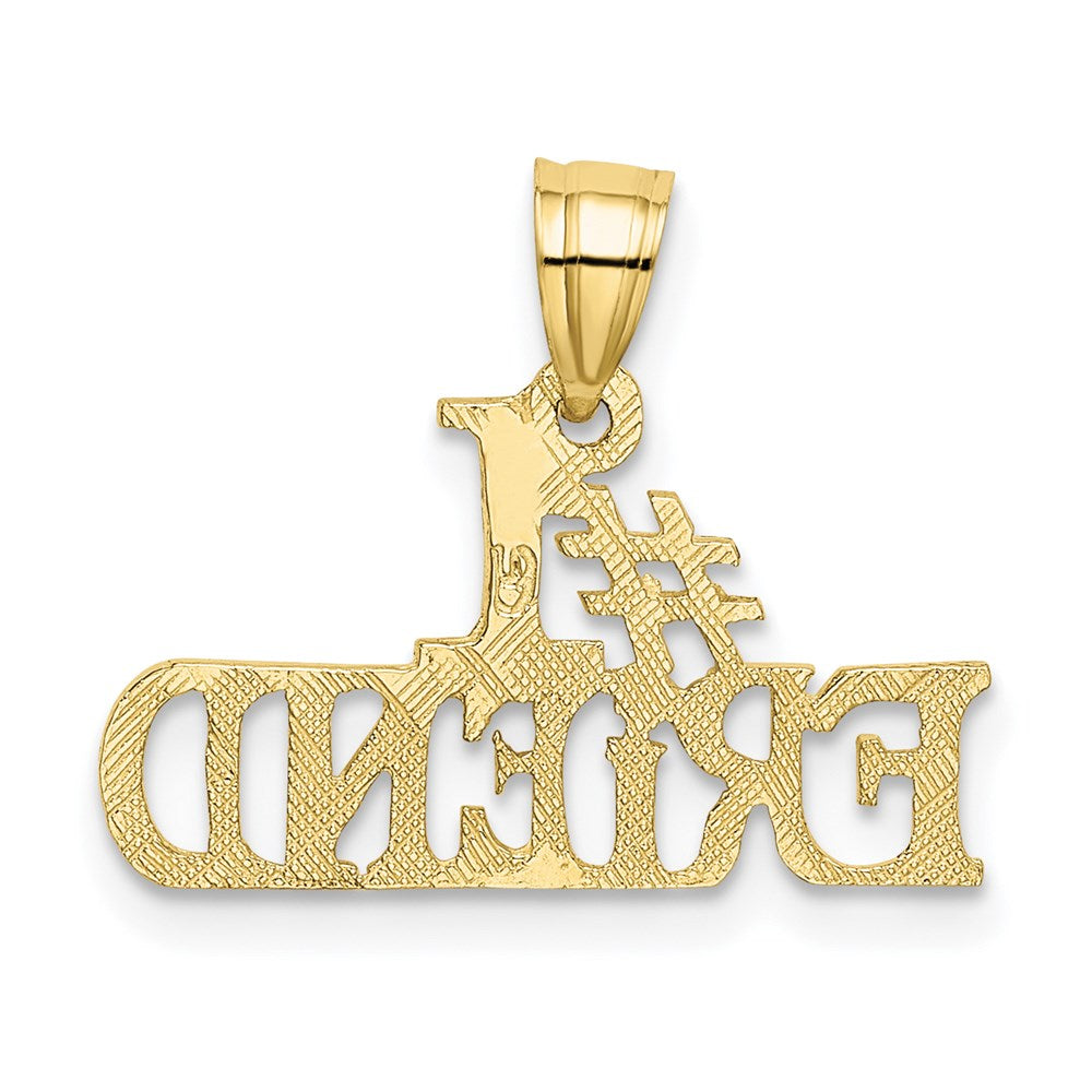 Million Charms 10K Yellow Gold Themed #1 Friend Pendant