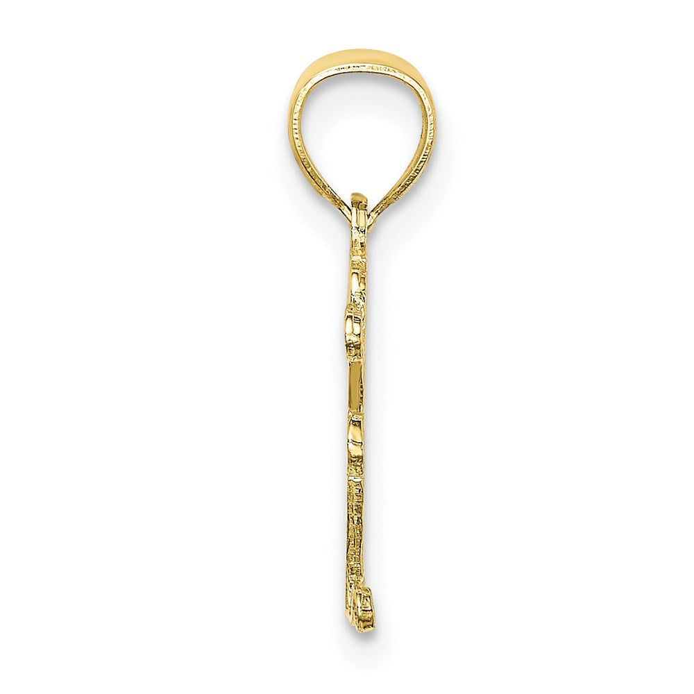 Million Charms 10K Yellow Gold Themed Best Mom Pendant