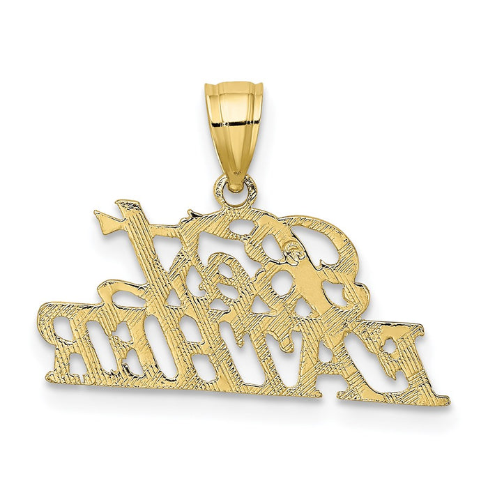 Million Charms 10K Yellow Gold Themed Best Father Pendant