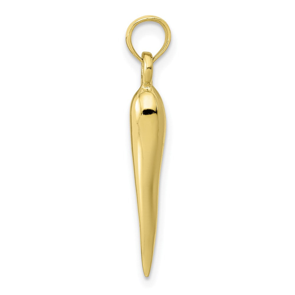 Million Charms 10K Yellow Gold Themed Medium Italian Horn Pendant