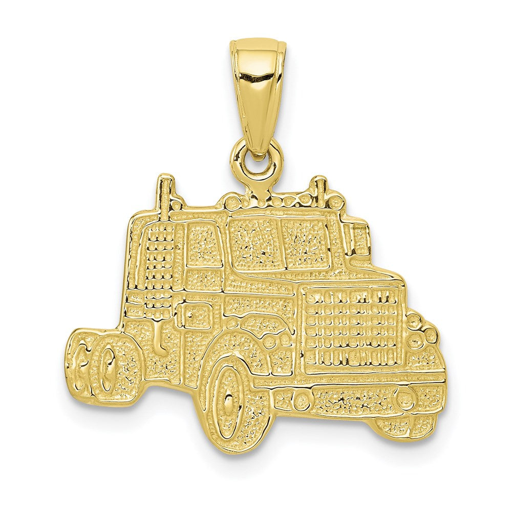 Million Charms 10K Yellow Gold Themed Truck Cab Pendant